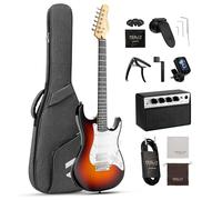 Fesley 39 Inch Electric Guitar: Beginner Electric Guitar Kit with HSS Pickup, Full Size Solid Body Guitar Starter Set with Amplifier, Bag, Strap, String, Cable, Picks, FST100, Sunburst