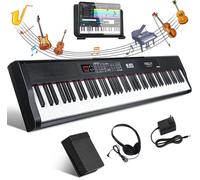 Fesley 88-Key Digital Piano: Portable Electric Keyboard with 900 Tones, 700 Rhythms and 110 Demo Songs, Bluetooth and USB Connectivity