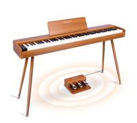 Fesley Digital Piano 88 Keys Weighted Keyboard - Full-Size Electric Piano with Graduated Hammer Action, for Dual Stereo Speakers and 3 Pedals, Bluetooth Supported, USB MIDI,