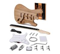 Fesley DIY Electric Guitar Kit with Poplar Body & Canadian Hard Maple Neck, Build Your Own Guitar Kit, DIY Electric Guitars with Techwood Fretboard, ST Style, 6 Strings, SSS Pickups, Natural
