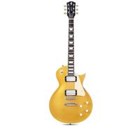 Fesley LP Electric Guitar with Arched Top:39" Solid Body Electric Guitars with Mahogany Body and Rosewood Fretboard,Electric Guitar with Humbucker Pickups, Guitarra Eléctrica with Alice String,Gold