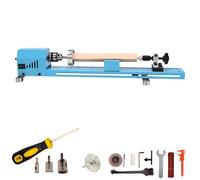FesmTek Mini Multi-purpose Wood Lathe Machine Enhanced And Elongated Processing Diameter 11Inch Turning Stand Cutting Sanding Polishing Wood, Professional Tool Accessories P