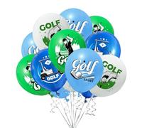 Fesnova Golf Balloons, Pack of 12 Golf Balloons, 12 Inch Golf Party Balloons, for Golf Theme Birthday Party Decoration, Sports Golf Balloon, Blue, Green, White Balloons