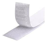Fesoar Hook and Loop Strip Tape, Double Sided Self Adhesive Sticky Back Fastening Tape (20 mm x 8 m, White)
