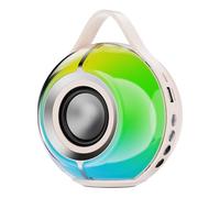 fesoklaf Portable Bluetooth Speaker, Bluetooth 5.3 Wireless Speaker, Powerful Speaker 24H Playtime, RGB Lights, TWS Wireless Pairing Speakers for Travel Outdoor Home Party (White)