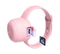 fesoklaf Wearable Bluetooth Speaker, Waterproof Wrist Speaker for Running, Detachable Wireless Watch Speakers, Portable Speakers with MP3 Player for Skiing,Cycling,Hiking,Outdoor Sports (Pink)