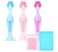 FESSOSKO 3PCS Owl Design Diamond Art Pens, 5D DIY Diamond Art Accessories, Point Drill Pen with Clay Boxes, Crystal Drill Bead Kits for Gem Jewel Wax Picker Supplies