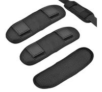 FESSOSKO 3PCS Shoulder Strap Pads for Backpack, Removable and Extra Thick Shoulder Pads, Anti-Slip Universal Replacement Straps for Bags, Laptop, Camera, Guitar - Black