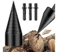 Festberg Drill Wood Splitter, Wood Splitter Drill Screw Cone Wood Festberg Drill Splits Wood in Seconds 32/38/42/45 Mm Drill with 3 Drilling Handles, Festberg Screw Cone Drill Wood Splitter,42 mm