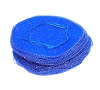 FESTFENDS 100pcs Blue round Organza Bags with Drawstring Rope Designed for Practical Use, Stylish and Beautiful in Look, for Christmas and Bridal Shower Candy Or Jewelry Packaging