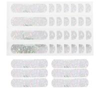 FESTFENDS 100pcs Kawaii Plasters Adhesive Small Bandages with Glitter Wound Band Design, PVC Material, Good Stickiness and Skin-Friendly First Aid Bandages for Finger and Wound Care