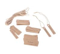 FESTFENDS 100pcs Kraft Paper Tags with Strings, Beige Rectangle Paper Tags for Scrapbooking and Wedding Favors, Sturdy Kraft Material for Handmade Wrapping