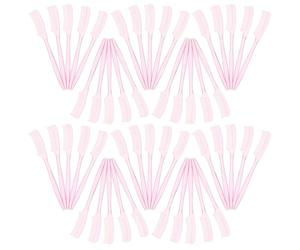 FESTFENDS 100pcs Pink Mini Eyelash Comb and Lash Separator Made of Plastic, Sl nd Minimalist Eyelash Makeup Tool for Travel and Daily Use, for Grooming Eyebrows and Tidying Bangs