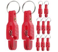 FESTFENDS 10pcs Heavy Tension Downrigger Release Clips - Fishing Trolling Release Clips with Key Ring - Downrigger Line Snap Weights for Saltwater Boat Fishing