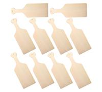 FESTFENDS 10pcs Mini Wooden Chopping Boards with Handle, Unfinished Wood Cutting Boards for Kitchen Cooking and DIY Crafts, Convenient Handle Design and Blank Surface