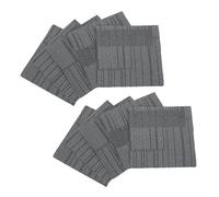 FESTFENDS 10pcs Self Adhesive Fire Retardant Polypropylene Carpet Tiles Soft Padding, Square Replaceable Rug Tiles for Office and Fireplace, Commercial Grade Sturdy Flooring for Easy Peel