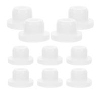 FESTFENDS 10pcs Silicone Hole Plug Bottle Tube End Plugs round White End Caps Inserts 0.90x0.90x0.55in Reliable Performance Versatile Minimalist Style for Tubes and Bottles