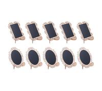 FESTFENDS 10pcs Wooden Chalkboards Small Blackboards for DIY Crafting, Erasable and Can Be Painted, Made of Wood, for Home Decoration and Birthday Party Use