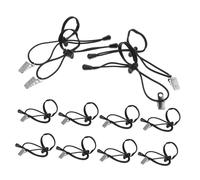 FESTFENDS 12 Pieces Backdrop Clip Backdrop Holder Clamp Metal Clip Elastic Bands for Photo Studio Backgrounds Black 7.86x0.20x0.20in Making Smoother