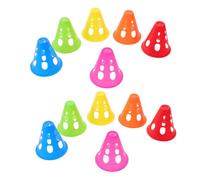 FESTFENDS 12pcs Training Sport Cones: Mini Windproof Agility Roller Skating Cones Pile Cup Roadblocks with Holes for Skating Football Basketball Sport Training