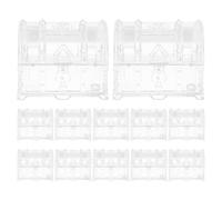 FESTFENDS 12pcs Unique Treasure Chest Shaped Candy Boxes for Wedding Party Favour Storage, Plastic Candy Packaging Box with Creative Party Decoration for Anniversary and Special Events
