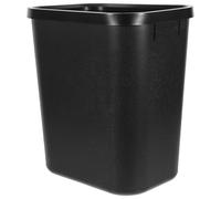 FESTFENDS 15l Black Plastic Trash Can for Kitchen and Dorm, Space-saving Narrow Garbage Bin with Simple to Clean Design, Practical Indoor Wastebasket for Home and Office Use