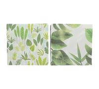 FESTFENDS 2 Packs Decorative Green Table Napkins with Strong Water Absorption, Adorable Wood Pulp Party Napkins for Home and Holiday Parties, 40 Sheets Total, Vivid Leaf Pattern