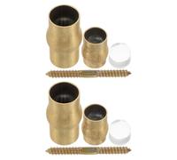 FESTFENDS 2 Sets Brass Cane Tips for Walking Cane and Crutch Anti-slip Walking Stick Accessories to Grip Suitable for Daily Indoor