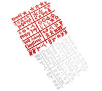 FESTFENDS 2 Sets Plastic Letter Board Accessories with Cursive Words and Seasonal Icons, Self-Adhesive Felt Holiday Message Board Symbols for Festive Christmas Felt Decorations and School