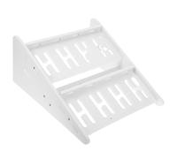 FESTFENDS 2-tier Plastic Cell Phone Desk Stand for 8 Phones, Stable and Adjustable Multi Smartphone Holder Organizer for Live Streaming and Office Use