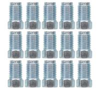 FESTFENDS 20pcs Brake Line Connector Brake Hose Pressure Fitting Steel 10 * 1.25 Threaded Pipe Fitting Vehicle Repair DIY Enthusiasts Mechanics