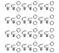 FESTFENDS 20Pcs Silver 8Mm Brass Boot Hooks Shoelace Repair Buckles Set for Boots DIY Shoe Fixing Accessories Sturdy Shoe Lace Fasteners for Hiking and Outdoor Use