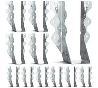 FESTFENDS 20pcs Steel Joist Hangers 2x6 Inch Galvanized Beam Brackets with Precision Engineering for Structural Stability Suitable for Deck Floor Ceiling and Roof Support