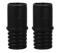 FESTFENDS 2pcs 22mm Threaded Mop Rod Head Replacement Tips Black Broom Handle Adapter Screw-on Extension Pole Ends for Household Cleaning Tools