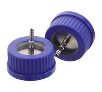 FESTFENDS 2pcs 304 Stainless Steel GL45 Culture Bottle Cap - Secure Liquid Transfer Cover - Leak-Proof Safety Feeding Lid for Media Preparation and Sample Collection