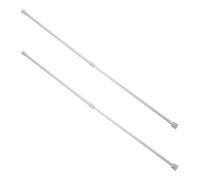 FESTFENDS 2pcs Adjustable Telescopic Curtain Rods for Hanging Shower Curtains and Clothes Quick Installation Plastic Tension Rods Extendable White Poles for Bathroom and Wardrobe