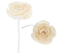 FESTFENDS 2pcs Artificial Camellia Scent Diffuser Sticks with Cotton Rope Wick 7cm Flower Head Reed Essential Oil Diffusers for Home Fragrance Living Room Office Air