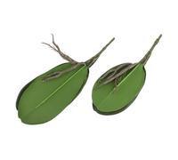 FESTFENDS 2pcs Artificial Phalaenopsis Leaves for DIY Tropical Home Decor Realistic Simulation with Root Attachment Faux Indoor Plants for Wedding and Table Centerpieces