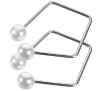 FESTFENDS 2pcs Dimple Maker Facial Tools Lightweight Stainless Steel Face Shaper with Imitation Pearl for People of Ages and Genders to Develop Natural Dimples