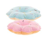 FESTFENDS 2pcs Donut Shaped Plush Pet for Dogs and Cats Soft Chewing that Attracts Pets and Promotes Healthy Growth Dog for Playing