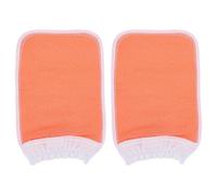FESTFENDS 2pcs Exfoliating Bath Gloves for Body Scrub with Thickened Plant Fiber Material, Plastic Sturdy Design, Creates Rich Lather for Effective Dead Skin Removal and Bathing Care