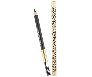 FESTFENDS 2pcs Eyebrow Pencil with Brush Dual-end Brow Shaper for Natural Finish Smooth Application Makeup Tool with Stylish Leopard Cover Suitable for Professional and Personal Use
