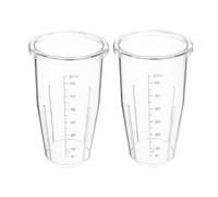 FESTFENDS 2pcs Graduated Mixing Cups Replacement for Blenders Fit Self Stirring Cups Compatible with Multiple Models for Juicing and Smoothies Easy-Clean Blender Container Accessories