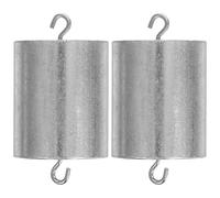 FESTFENDS 2pcs Hanging Weights with Hook, Double Hooked Weights, 200g, Metal Iron Blocks for Physics Experiment Equipment Science Lab Scale Calibration