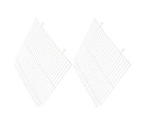 FESTFENDS 2pcs Iron Pet Cage Divider Panel for Hamster and Sugar Gliders, White Metal Partition for Safe and Enhanced Observation in Home Pet Habitats