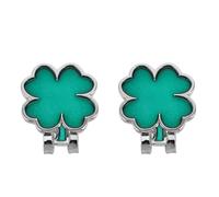 FESTFENDS 2PCS Magnetic Golf Hat Clip - Detachable Magnetic Golf Ball Marker - Lucky Shamrock Design Clip Accessories for St. Patrick'S Day Putting Green