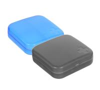 FESTFENDS 2pcs Portable Pill Organiser Travel Case with Large Capacity and Multi-Grid Design, Daily Medicine Box with Tight Seal for Well Protected Medicine, Compact and Simple