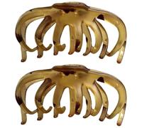 FESTFENDS 2pcs Retro French Design Hair Claw Clips for Women Large Tortoise Shell Plastic Hair Clamps on Different Occasions