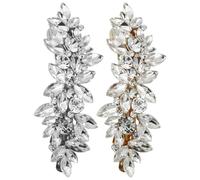 FESTFENDS 2pcs Rhinestone Hair Clips Spring Barrette Hair Accessories, Made of Alloy with Comfortable and Easy to Wear Design, for Birthday Or Honeymoon Events