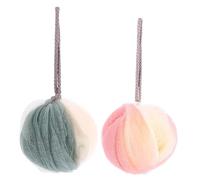 FESTFENDS 2pcs Shower Mesh Bath Poufs with Short Rope, Pe Material Exfoliating Skin Sponges for Men and Women, Easy to Use Bathing Accessories for Daily Shower Cleaning